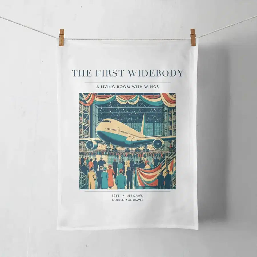 VINTAGE G4134 - The First Widebody - Designed Towels design on white