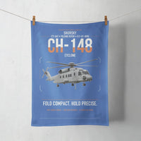Thumbnail for Sikorsky CH-148 Cyclone design on blue towel