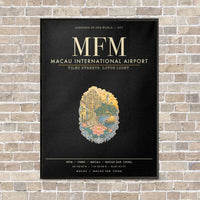 Thumbnail for Macau International Airport MFM - Canvas Framed - Black