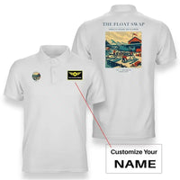 Thumbnail for VINTAGE G4175 - The Float Swap - Double-Side Polo T-Shirt design on white+name