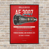 Thumbnail for AE 3007 vertical canvas print - framed - red background