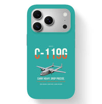 Thumbnail for C-119G Flying Boxcar design on turquoise magsafe iphone case, for iPhone 17 Pro