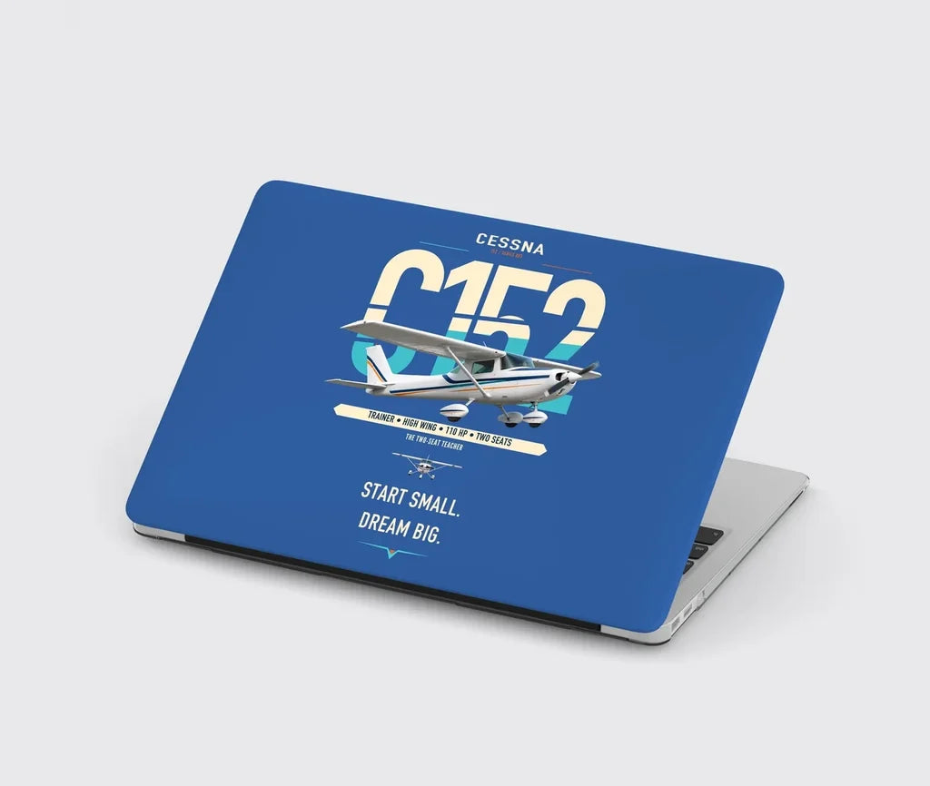 Cessna 152 design on blue MacBook case