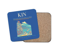 Thumbnail for Norman Manley International Airport (KIN) design on blue 1 piece coaster