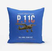 Thumbnail for PZL P.11c design on blue pillow