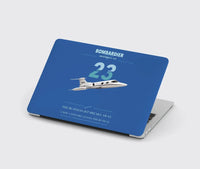 Thumbnail for Bombardier Learjet 23 design on blue MacBook case
