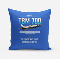 Thumbnail for Socata TBM 700 design on blue pillow