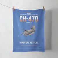 Thumbnail for Boeing CH-47D design on blue towel