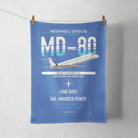 Thumbnail for McDonnell Douglas MD-80 design on blue towel