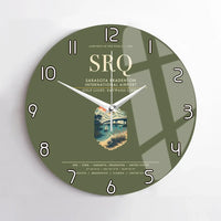 Thumbnail for Sarasota Bradenton International Airport (SRQ) design on green army no frame wall clock