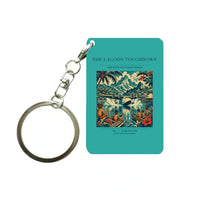 Thumbnail for VINTAGE G4181 - The Lagoon Touchdown - Designed Key Chain design on turquoise
