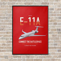 Thumbnail for E-11A BACN vertical canvas print - framed - red background