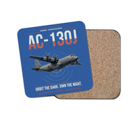 Thumbnail for AC-130J Ghostrider design on blue 1 piece coaster