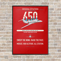 Thumbnail for Cessna Citation 650 - Citation III vertical canvas print - framed - red background