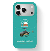 Thumbnail for Robinson R66 design on turquoise magsafe iphone case, for iPhone 17 Pro