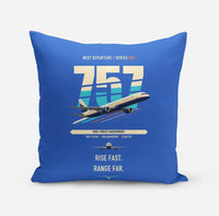 Thumbnail for Boeing 757-200 design on blue pillow