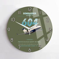 Thumbnail for Bombardier Challenger 604 design on green army no frame wall clock