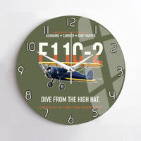 Thumbnail for F11C-2 Goshawk Dive from the High Hat design on green army no frame wall clock