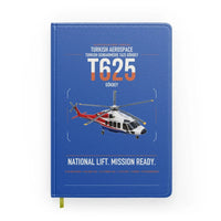 Thumbnail for Turkish Aerospace T625 Gökbey design on blue notebook
