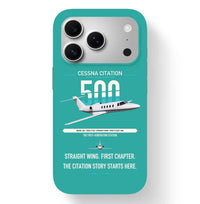 Thumbnail for Cessna Citation 500 - Citation I design on turquoise magsafe iphone case, for iPhone 17 Pro