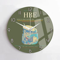 Thumbnail for Borg El Arab Airport (HBE) design on green army no frame wall clock