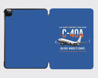 Thumbnail for C-40A Clipper Fleet Logistics Ready design on blue ipad tablet case