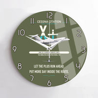 Thumbnail for Cessna Citation X+ design on green army no frame wall clock