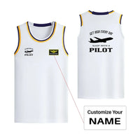 Thumbnail for Get High Every Day Sleep With A Pilot Designed Basketball Style Sports Tank Tops - view 15