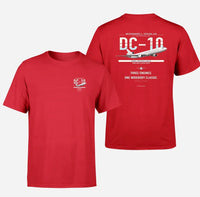 Thumbnail for McDonnell Douglas DC-10 design on red double-side t-shirt, double-side print
