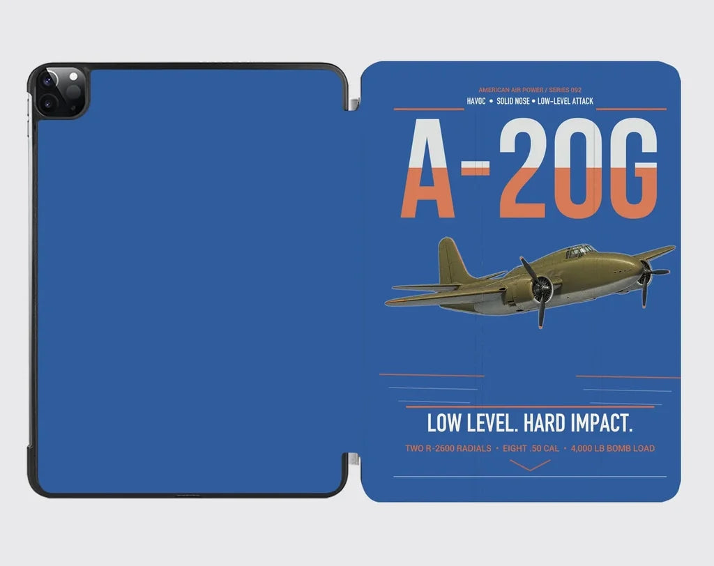 A-20G Havoc design on blue ipad tablet case