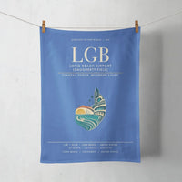 Thumbnail for Long Beach Airport (Daugherty Field) (LGB) design on blue towel