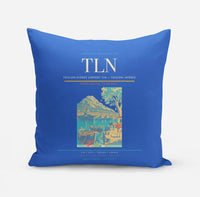 Thumbnail for Toulon-Hyères Airport (TLN) design on blue pillow