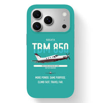 Thumbnail for Socata TBM 850 design on turquoise magsafe iphone case, for iPhone 17 Pro