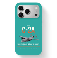 Thumbnail for C-2A Greyhound design on turquoise magsafe iphone case, for iPhone 17 Pro