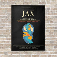 Thumbnail for Jacksonville International Airport JAX - Canvas Framed - Black