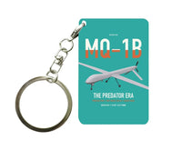 Thumbnail for MQ-1B Predator design on turquoise designed key chain, double-side print