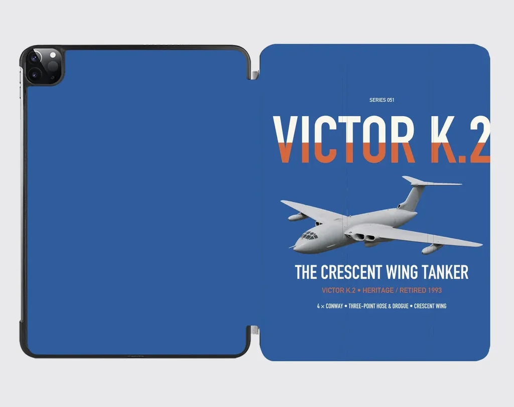 Handley Page Victor K.2 design on blue ipad tablet case