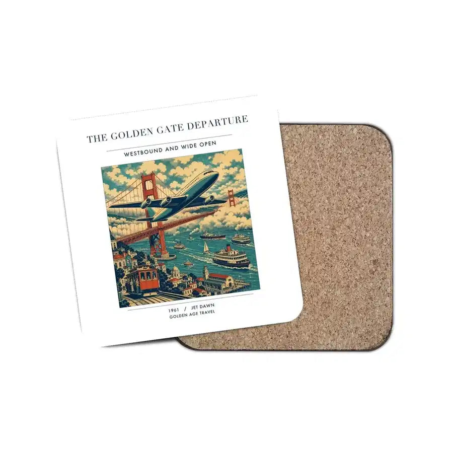 The Golden Gate Departure - Designed Coasters design on white 1-piece