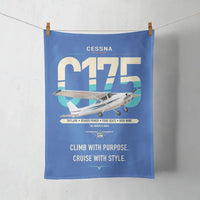 Thumbnail for Cessna 175 Skylark design on blue towel