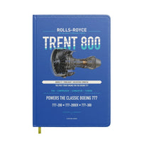 Thumbnail for TRENT 800 design on blue notebook