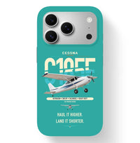Thumbnail for Cessna A185F Skywagon design on turquoise magsafe iphone case, for iPhone 17 Pro