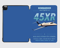 Thumbnail for Bombardier Learjet 45XR design on blue ipad tablet case