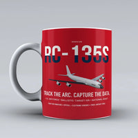 Thumbnail for RC-135S Cobra Ball design on red ceramic mug, double-side print
