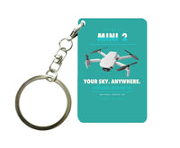 Thumbnail for DJI Mini 2 Key Chain design on turquoise key chain