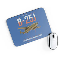 Thumbnail for B-25J Mitchell design on blue rectangle mouse pad