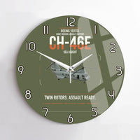 Thumbnail for Boeing Vertol CH-46E Sea Knight design on green army no frame wall clock