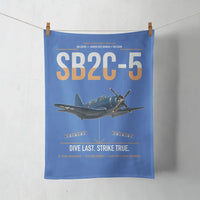 Thumbnail for SB2C-5 Helldiver design on blue towel