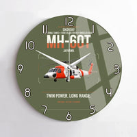 Thumbnail for Sikorsky MH-60T Jayhawk design on green army no frame wall clock