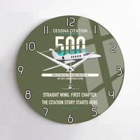 Thumbnail for Cessna Citation 500 - Citation I design on green army no frame wall clock