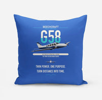 Thumbnail for Beechcraft Baron G58 design on blue pillow